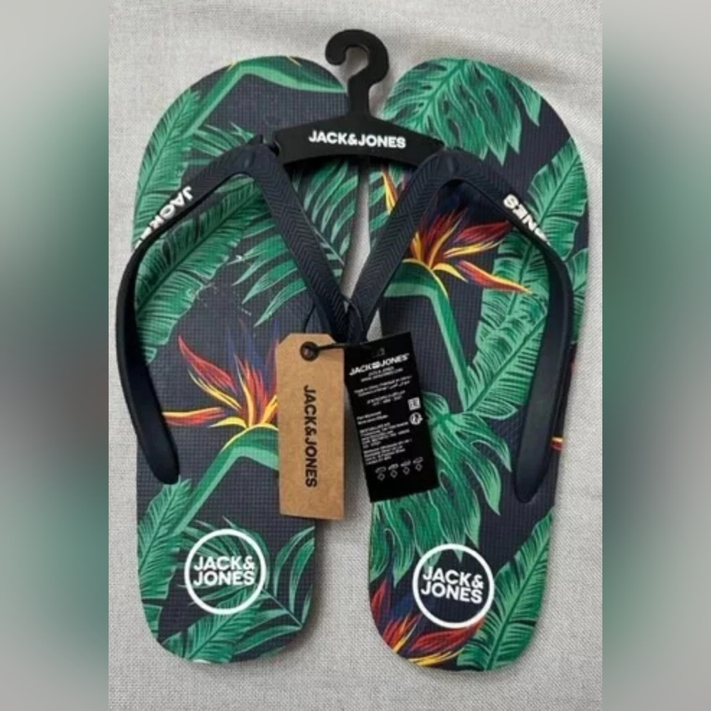 Jack & Jones Tropical Flip Flops 7/8 New